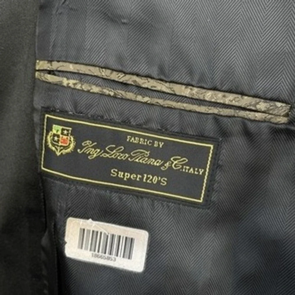 Joseph Abboud‎ Black Tie Blazer 46 Long Loro Piana Wool Tuxedo Jacket